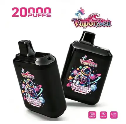Verkaufsständer mit mehreren Vaporsea-E-Zigaretten (20000 Züge) für den stationären Handel