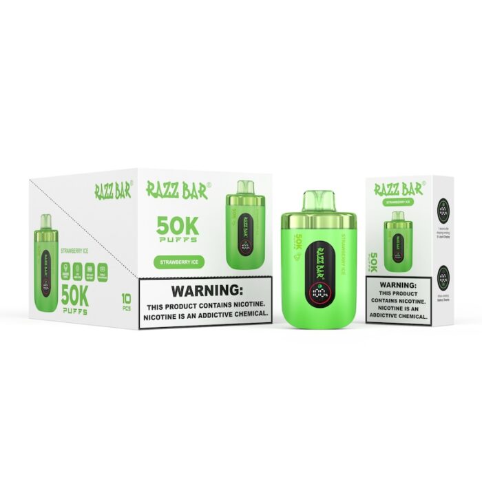 Puff Razz Bar 50K Puffs 50000 Disposable Vape 5% Salt Nicotine, LED Display, 650mAh USB-C Rechargeable Puff Razz Bar 50K Puffs 50000 Disposable Vape 5% Salt Nicotine, LED Display, 650mAh USB-C Rechargeable