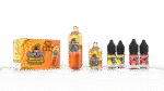 Vape juice bottles and packaging for flavored e-liquids at BazarVape.