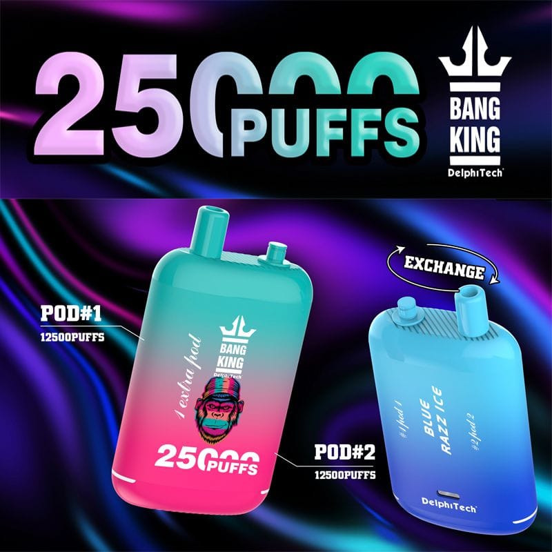 Bang King 25000 Puffs 0% 2% 3% 5% Nikotinska dvostruka skladištarska jednokratna vape kapsula
