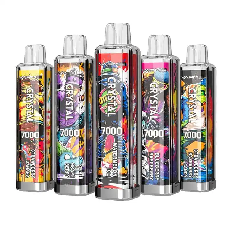 Vapme Crystal Vapes Puff 7000 LED-Licht Wiederaufladbare Einweg-Vape-Vaper