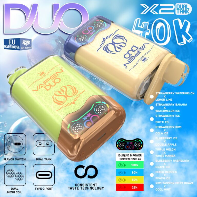 VAPEN DUO 40k Puffs 40000 X2 Dual Tank Disposable Vape Vaper