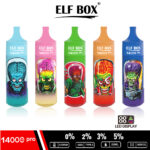 ELF BOX 14000 Pro 14K Puffs Disposable Vape with Smart Screen, Mesh Coil, 25ml E-liquid & RGB Light