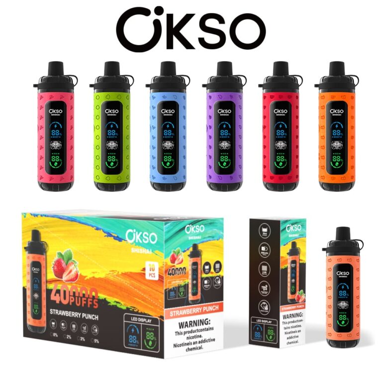 OKSO ShiSha Max 40000 40K Puffs Newest LED Display Leather Disposable Vape Pen OKSO ShiSha Max 40000 40K Puffs Newest LED Display Leather Disposable Vape Pen