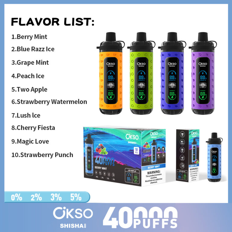 OKSO ShiSha Max 40000,OKSO ShiSha Max 40000 puffs disposable vape,OKSO ShiSha Max 40K puffs vape,OKSO 40000 puffs shisha vape,OKSO 40K ShiSha Max disposable Bazar Vape