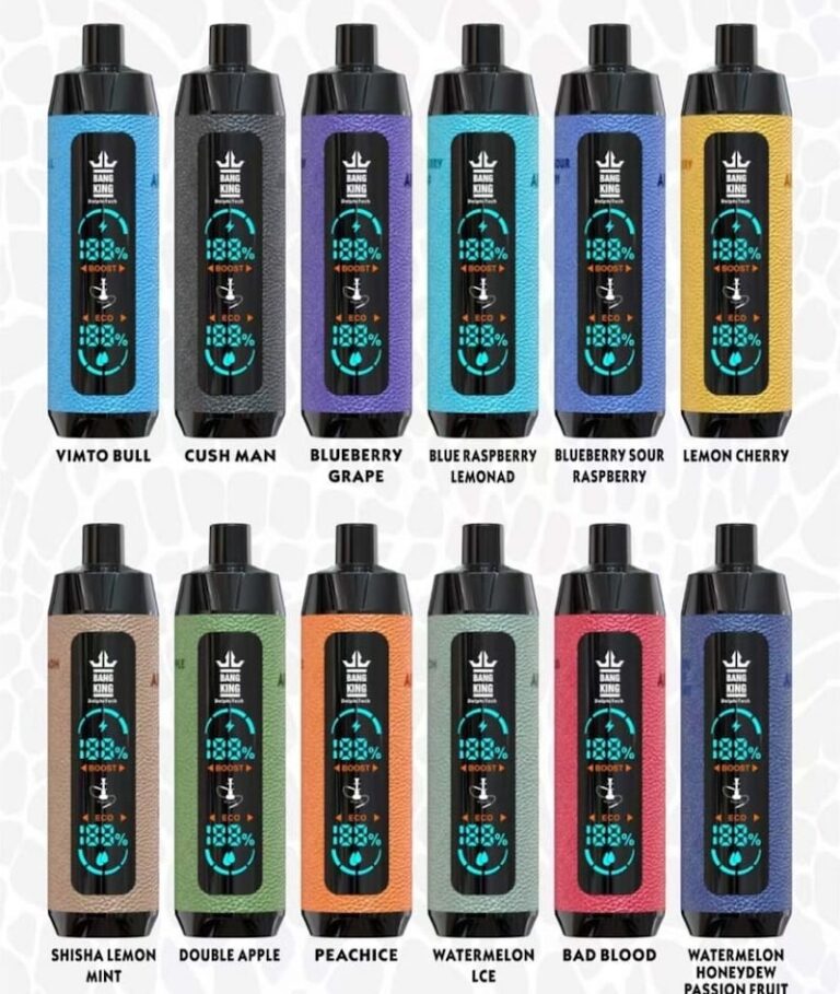 Bang King Shisha 25000 25K Puffs Newest LED Display Leather Disposable Vape Pen