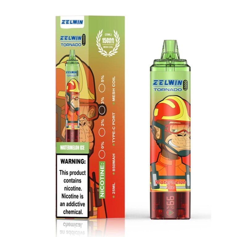 2024 Europe Hot Seller Zelwin15000 Puffs Screen Display E Cigarette Randm Tornado Vopk Disposable Vape Pen Wholesale 5
