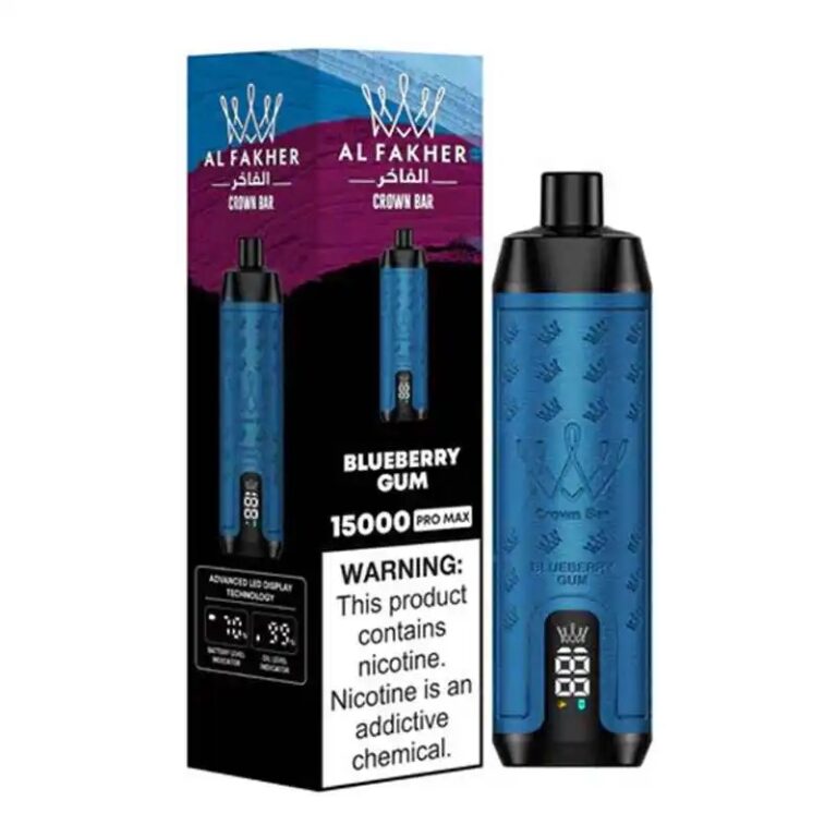 AL Fakher Crown Bar 15000 Pro Max Disposable Vape Wholesale 15K Puffs Blueberry Gum