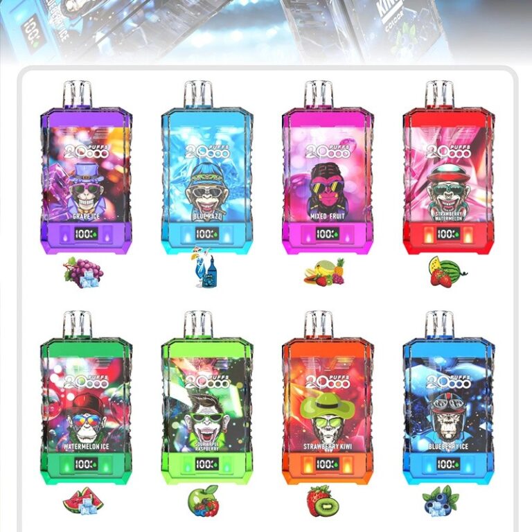 Bang King 20000 Puffs Double Crystal Vape Disposable Electronic Cigarettes Digital Display Puff 20k Pen 3