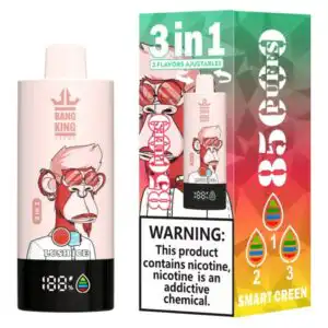 Bang King 85000 85k Puffs 3 in 1 Flavors Newest Original Rechargeable LCD Display Disposable Vape