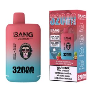 Bang Leader 32K Disposable Vape puffs price - 0% / 2% / 3% / 5% Nicotine, 26ml × 2, 12 Flavors
