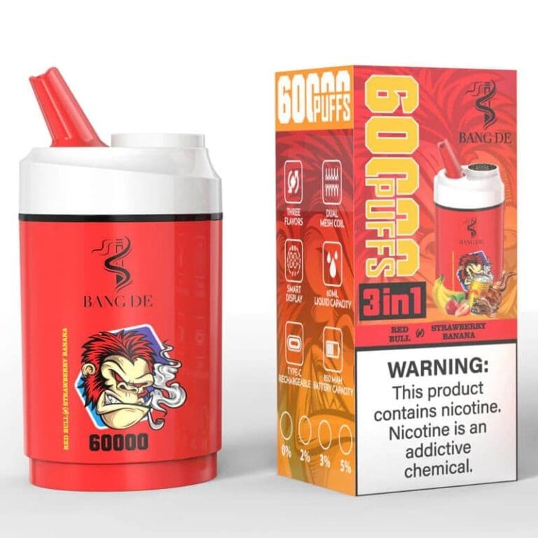 BANG DE 60K 60000 Puffs Rechargeable Disposable Vape - Triple Flavors, 60mL Prefilled, Type-C Fast Charging