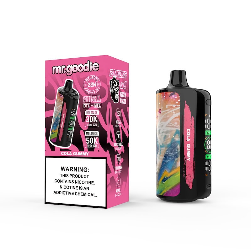 Vaporizador desechable Mr Goodie SHISHA de 50&nbsp;000 bocanadas: dispositivo de vapeo con sabor a shisha de larga duración de 50&nbsp;000 bocanadas.