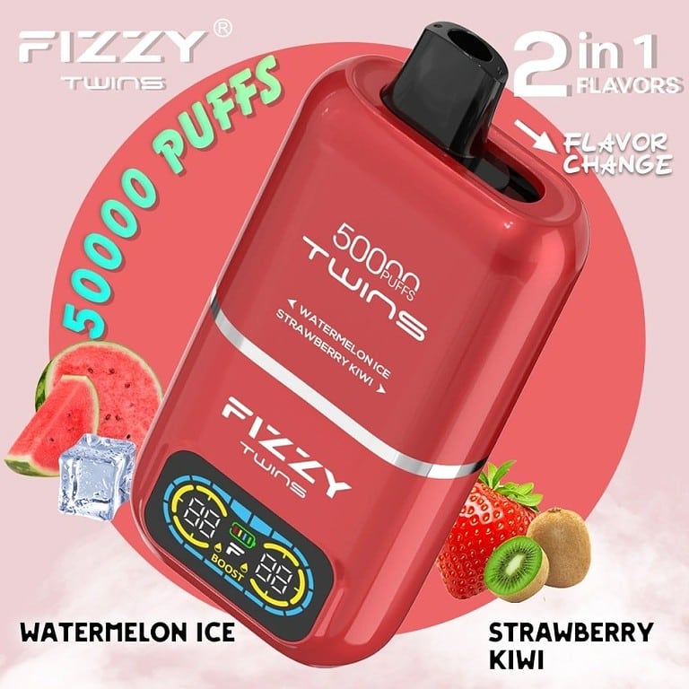 Fizzy Twins 50000,fizzy twins 50k,fizzy twins vape,50000 puff disposable vape,Fizzy Twins 50000 review Bazar Vape