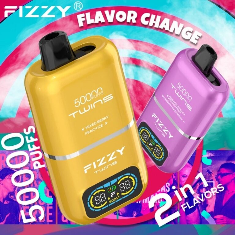 Fizzy Twins 50000,fizzy twins 50k,fizzy twins vape,50000 puff disposable vape,Fizzy Twins 50000 review Bazar Vape
