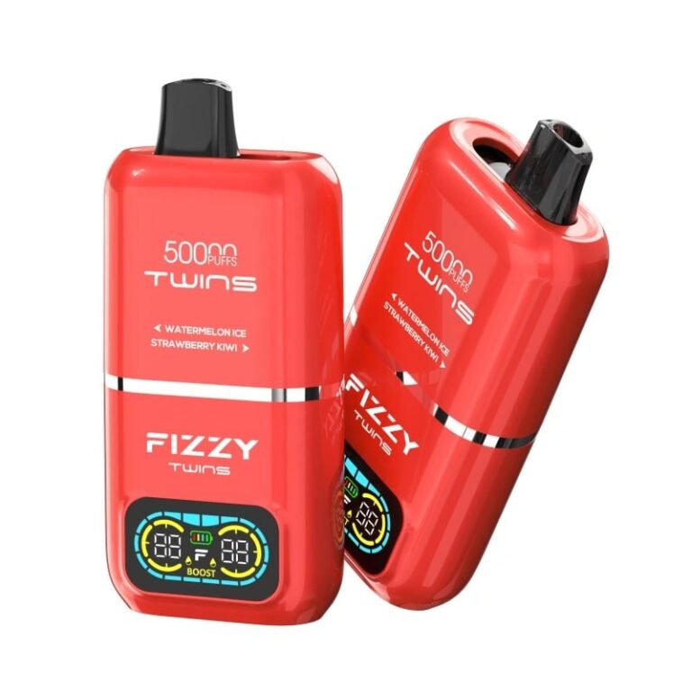 Fizzy Twins 50000 Puffs 50k Disposable Vape Pod Device | 50K Puffs, Smart Screen, Rechargeable Battery, Dual Mesh Coil Fizzy Twins 50000 Puffs 50k Disposable Vape Pod Device | 50K Puffs, Smart Screen, Rechargeable Battery, Dual Mesh Coil