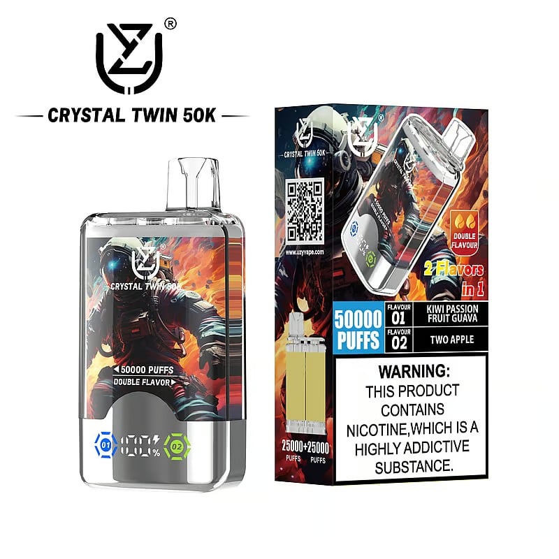 UZY Crystal Twin 50K UZY Crystal Twin 50K Puff Disposable Vape - 50000 Puffs, 2 Flavors in 1