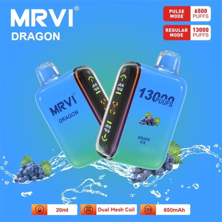 Original Mrvi Dragon 6500 13000 Puffs 13K 15K Disposable E Cigarette Device Puff Rechargeable Display Screen Optional Wholesale I Vape Geek Bar 1