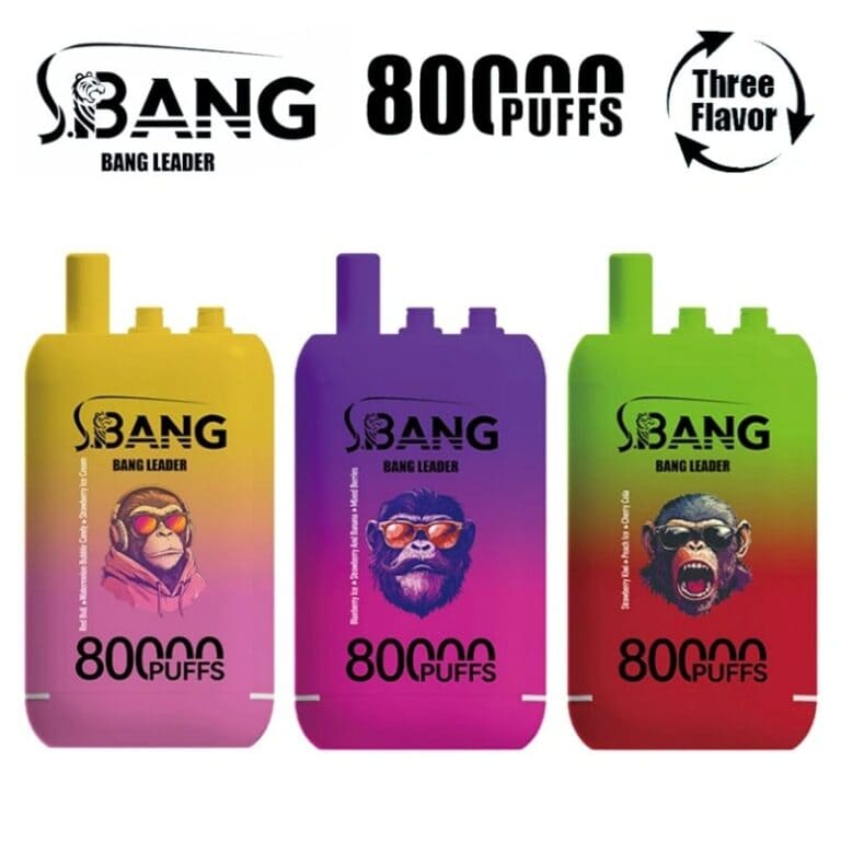 Puff 80k Bang Leader 80000 Puffs Disposable Vape - 3 in 1 Flavors Device, 42mL Prefilled, Rechargeable Battery