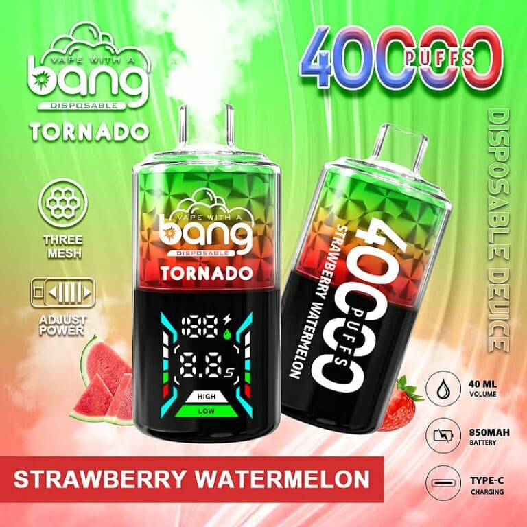 Sleek vape Bang Tornado 40000 Puffs Strawberry Watermelon 1