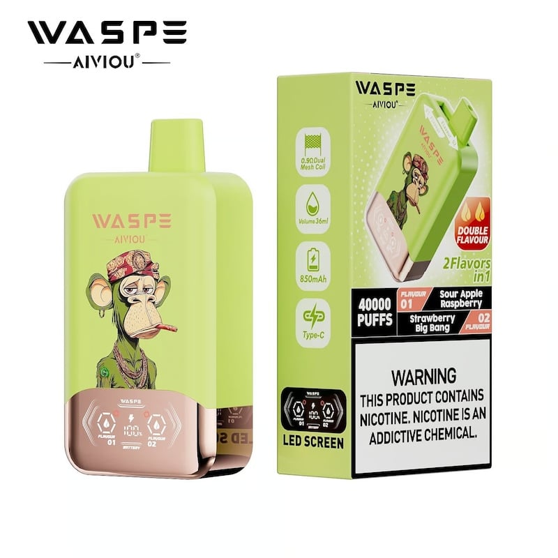 Sleek-vape-WASPE-40000-Puffs-Sour-Apple-Raspberry-Strawberry-Big-Bang.jpeg WASPE 40000 Puff Bazar Vape