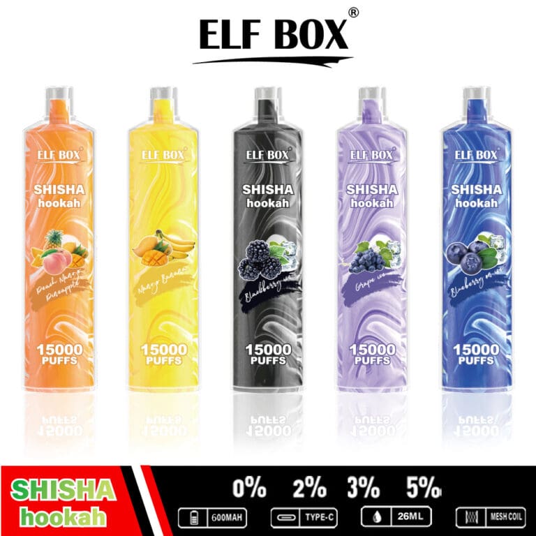 ELF BOX Disposable Vape | 15000 Puffs Rechargeable Vape Device | Electronic Shisha