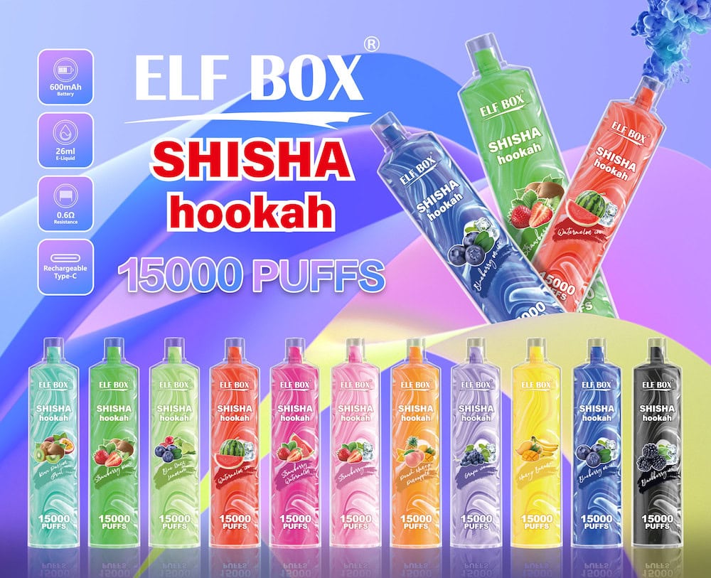ELF BOX Disposable Vape | 15000 Puffs Rechargeable Vape Device | Electronic Shisha