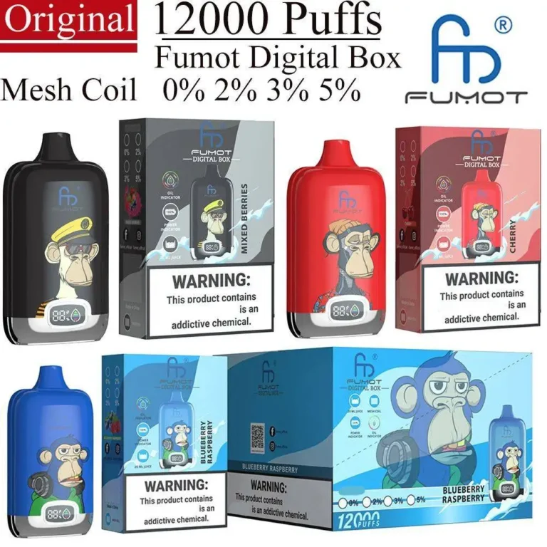 Fumot Digital Box 12000 Puffs 12k | Long-Lasting Disposable Vape