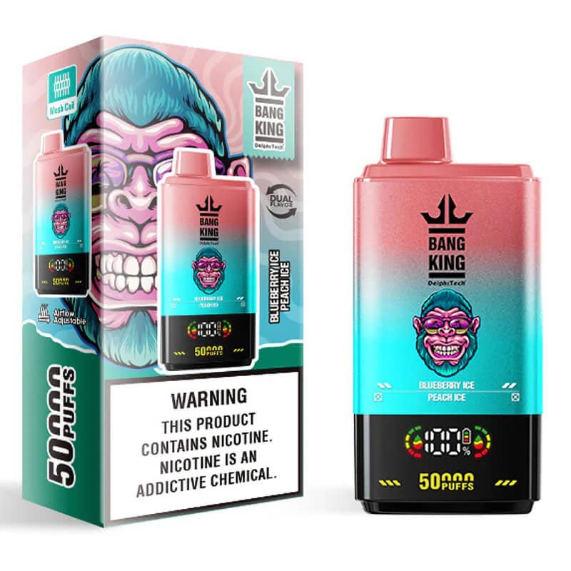 Bang King 50k Bang King 50000 50k Puffs 2% 3% 5% Nicotine Double Taste LCD Display Disposable Vape