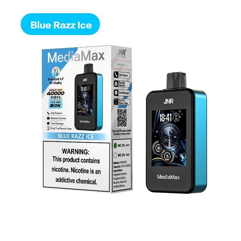 JNR Media Max 40k JNR MediaMax 40000 40k Puffs Disposable Vape – 14mL Prefilled, 20+ Flavors