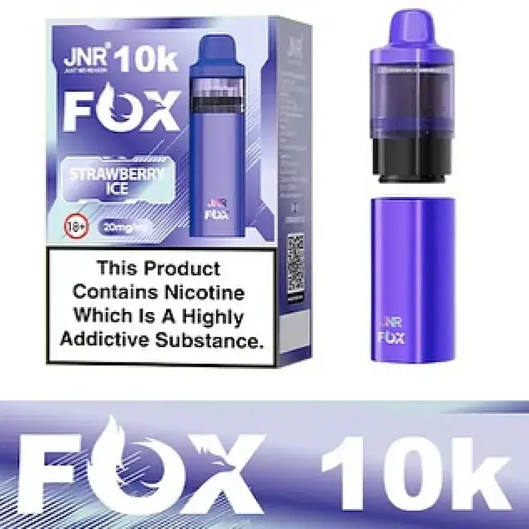 JNR Fox 10000,jnr fox 10k,jnr fox vape,jnr fox vape pods,jnr fox refills Bazar Vape