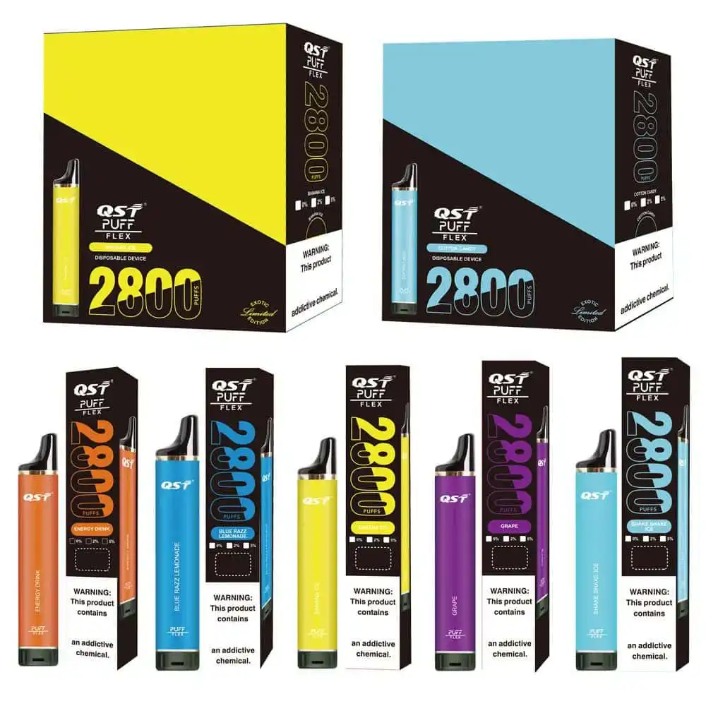 qst 2800 QST Puff Flex 2800 Puff Disposable Vape | 12ml E-Liquid, Mesh Coil, 550mAh USB-C Rechargeable, MTL Vaping