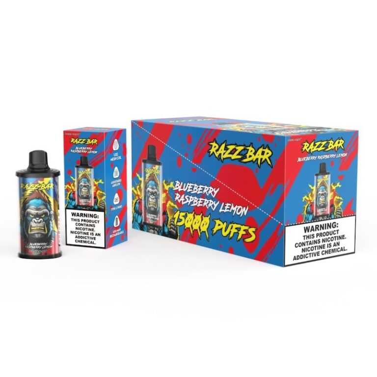 Razz Bar 15000 15k Puffs Disposable Vape | Mesh Coil & Type-C Rechargeable 2% 5% Salt Nicotine