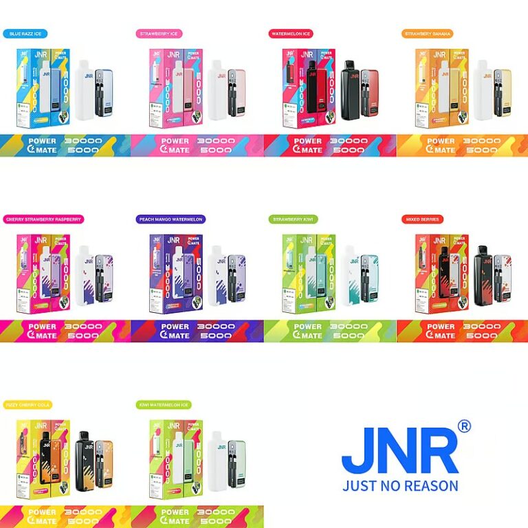 JNR Powermate 30000 30k Puff prefilled pod vape with Smart Screen | Built-in Power Bank, Rechargeable