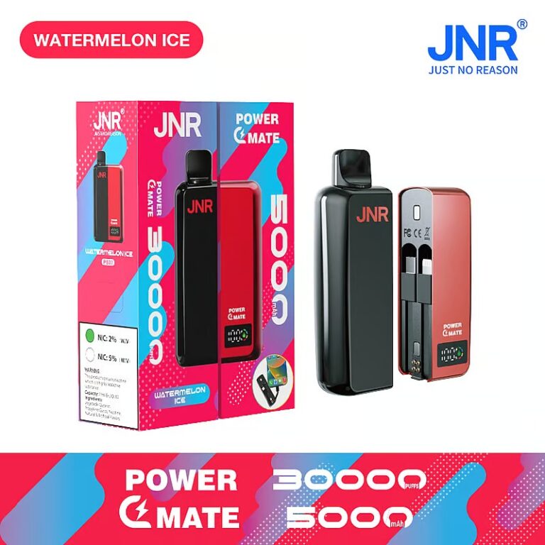 JNR Powermate 30000 30k Puff prefilled pod vape with Smart Screen | Built-in Power Bank, Rechargeable