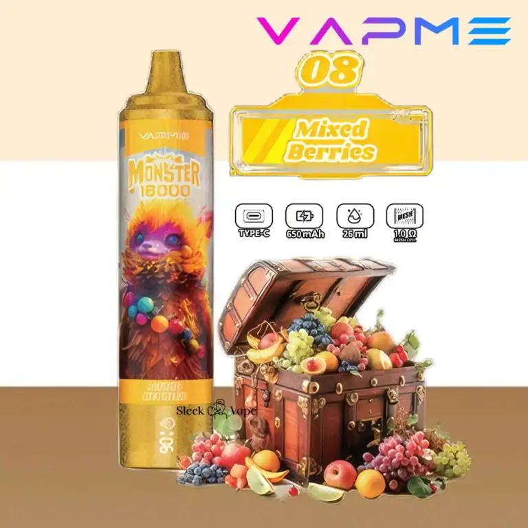 sleek vape vapme monster 16000Mixed Berries.png