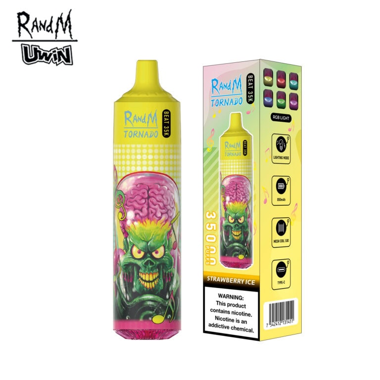Uwin RandM Tornado 35K Puff Disposable Vape – 35,000 Puffs, 850mAh Rechargeable, RGB Lights, 16 Flavors (0-5% Nicotine) Uwin RandM Tornado 35K Puff Disposable Vape – 35,000 Puffs, 850mAh Rechargeable, RGB Lights, 16 Flavors (0-5% Nicotine)