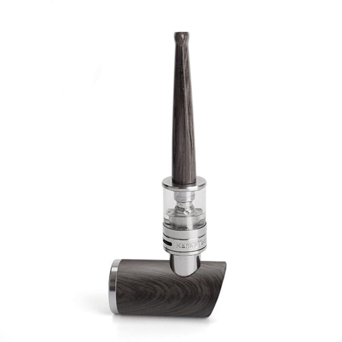 Kamry K1000 Plus E-Pipe Starter Kit - 1100mAh, 30-35W, Adjustable Airflow, 0.5Ω Mesh Coil (Wood Grain / Black Wood)