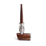 Kamry K1000 Plus E-Pipe Starter Kit - 1100mAh, 30-35W, Adjustable Airflow, 0.5Ω Mesh Coil (Wood Grain / Black Wood)