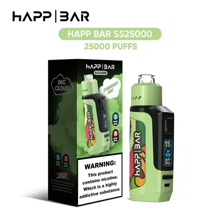 HAPP BAR 25000 Puffs Disposable Vape Pod - Prefilled Flavors, Mesh Coil, Rechargeable HAPP BAR 25000 Puffs Disposable Vape Pod - Prefilled Flavors, Mesh Coil, Rechargeable