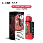 HAPP BAR 25000 Puffs Disposable Vape - 12 Flavors Rechargeable (1% Nicotine, 25mL, Type-C)