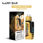 HAPP BAR 25000 Puffs Disposable Vape - 12 Flavors Rechargeable (1% Nicotine, 25mL, Type-C)