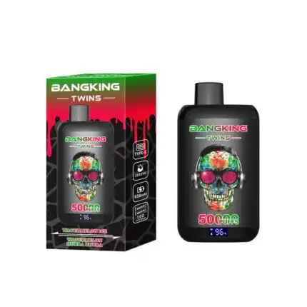 Bang King Twins 50000 50K Puffs 2% 3% 5% Nicotine Double Taste LED Display Disposable Vape