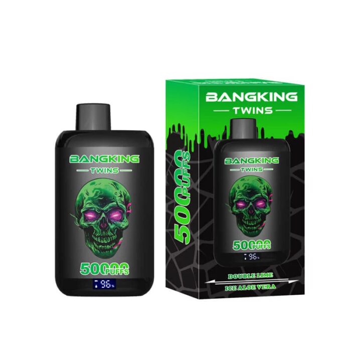 Bang King Twins 50000 50K Puffs 2% 3% 5% Nicotine Double Taste LED Display Disposable Vape