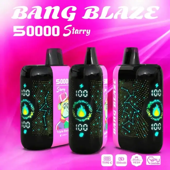 Bang Blaze Starry 50000,Bang Blaze Starry,Bang Blaze 50000 puffs,Bang Blaze Starry vape,puff 50000 Bazar Vape