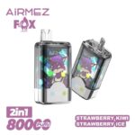 Airmez Fox 2 in 1 80000 Puffs Disposable Vape Kit 80K Puffs Double Mesh Coil LED Display