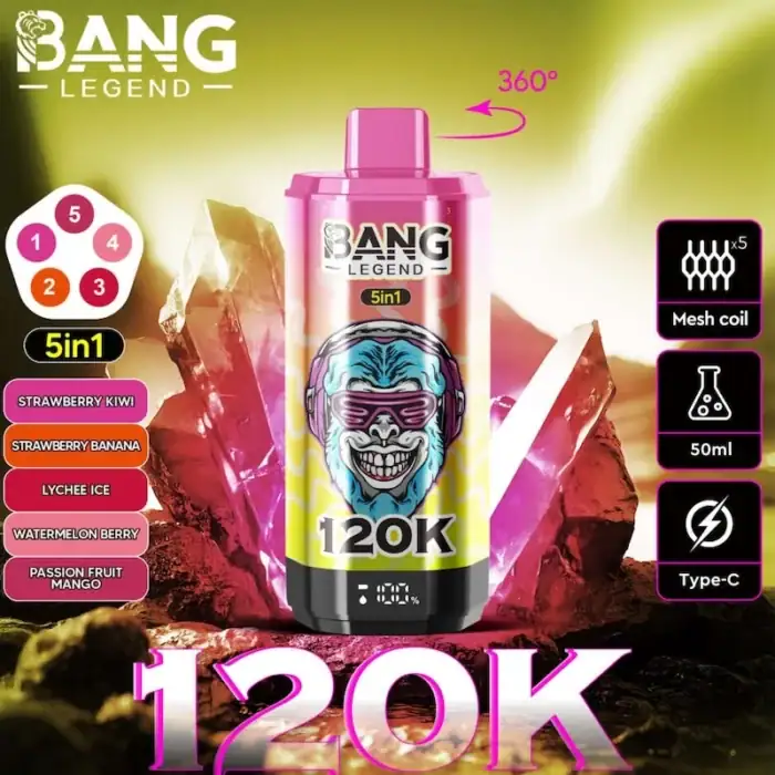 Bang Legend 120000,Bang Legend 120000 puffs,120K puffs disposable vape,Bang Legend vape,Bang Legend 120K Bazar Vape