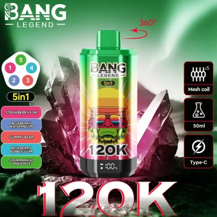 Bang Legend 120000,Bang Legend 120000 puffs,120K puffs disposable vape,Bang Legend vape,Bang Legend 120K Bazar Vape
