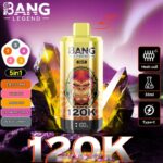 Bang Legend 120000 120K Puffs 5 in 1 Flavors Newest Original Rechargeable LCD Display Disposable Vape