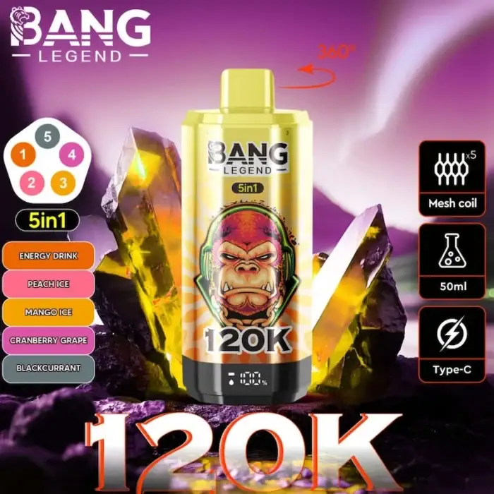 Bang Legend 120000,Bang Legend 120000 puffs,120K puffs disposable vape,Bang Legend vape,Bang Legend 120K Bazar Vape